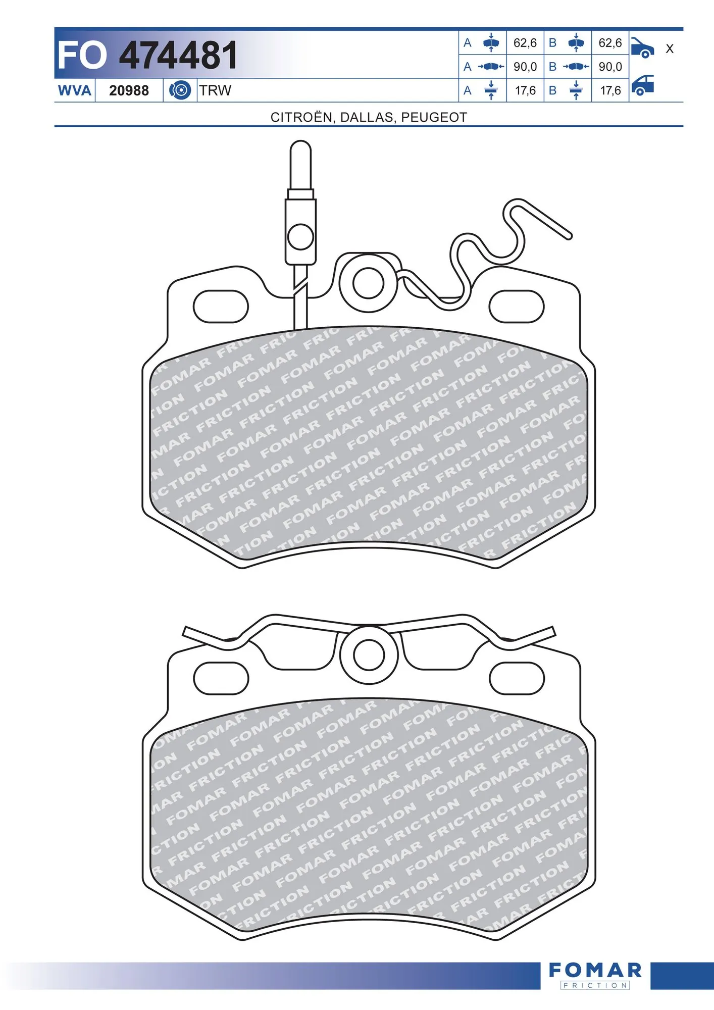 Brake Pad Set, disc brake
